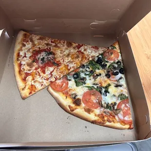 Margarita slice and veggie slice