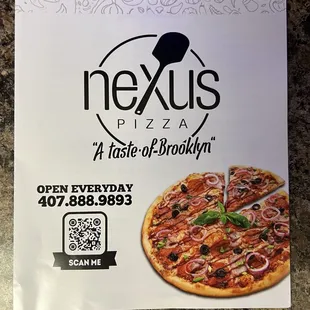 Front cover menu