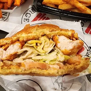 Fried chicken sandwich