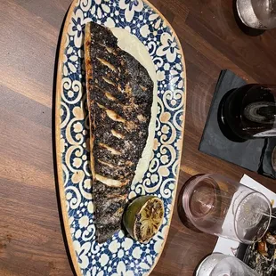 Grilled branzino