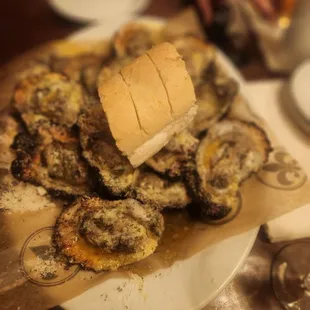Char-grilled oysters