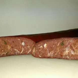 Up close with the jalapeño meat stick.