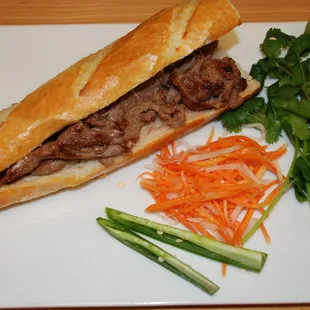 grilled pork baguette