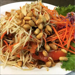 Papaya Salad! Shredded papaya salad.