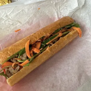 Grilled Pork Bahn Mi Sandwich