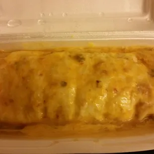 Smothered breakfast burrito