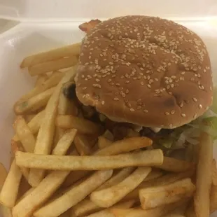 Deluxe special... So good. Fries are really tasty when they are fresh. My co workers and I love this place.