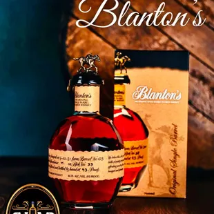 a bottle of blauton&apos;s bourbon