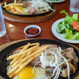 a plate of food on a table