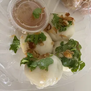 Bought $46 worth of food and they threw this one in! Soo nice and delicious! Bánh ít Trần