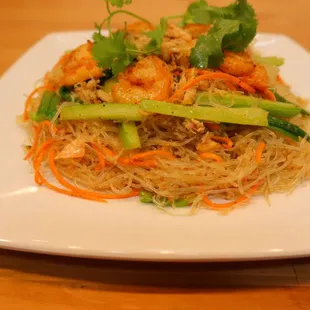 Clear vermicelli with shrimp and crab meat