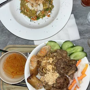 Bun Cha Gio Thit Nuong and the Crab Fried Rice
