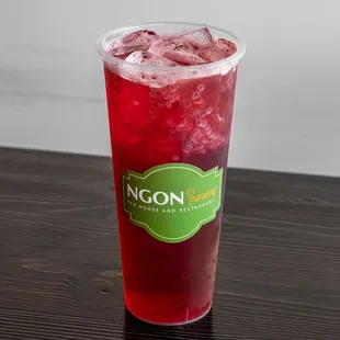 Dragon Fruit Hibiscus Red Tea (Tra Thanh Long do hoa hibiscus)