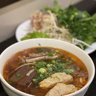 Spicy bun bo hue most popular dish