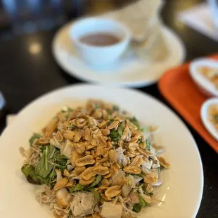a plate of food on a table