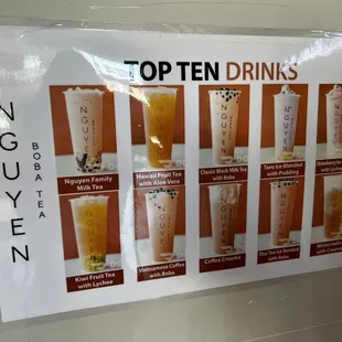 the top ten drinks