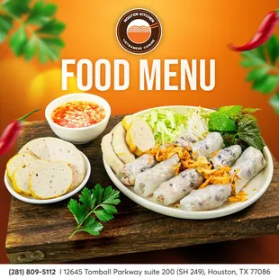 Hôm nay ăn gì?
 Thử ngay Bánh Cuốn nhà Nguyen Kitchen Vietnamese Cuisine thôi!
 Trắng trắng mềm mềm, núng na núng nính, ngập nhân nóng hổi