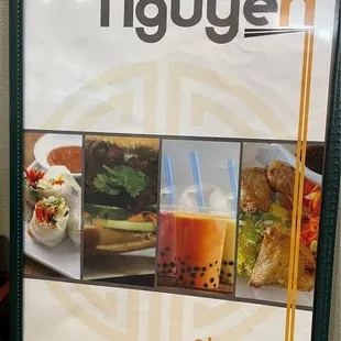 the menu of the restaurant
