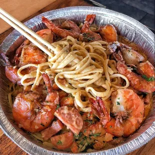 Cajun crawfish pasta