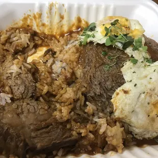 Short ribs loco moco, sorry started eating before I thought to take a pic.