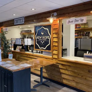 the interior of the restaurant