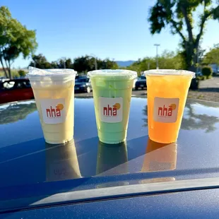 Corn Cloud, Pandan Dream, Orange Sunset