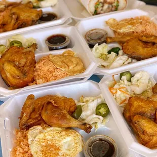 a variety of food items