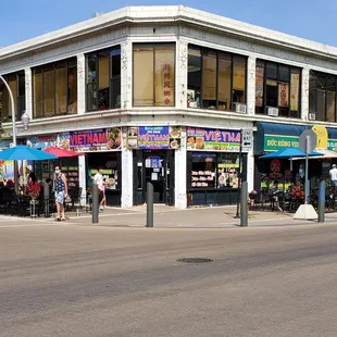 Patio dining on both sides of the restaurant.