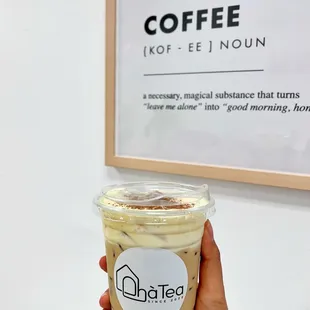 Cream brulee vietnamese coffee