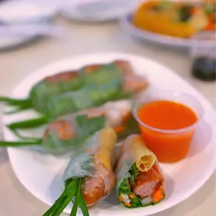 a plate of vietnamese food