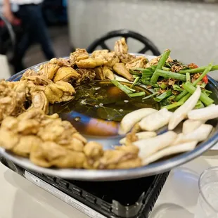 a plate of food on a table