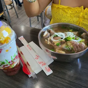 Oxtail Pho and Bambu Halo Halo