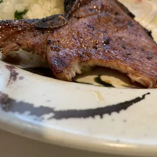 Paper thin pork chops.