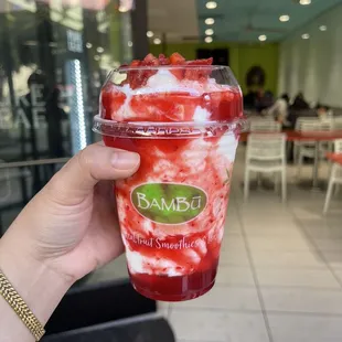 Strawberry yogurt smoothie