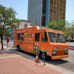 orange food truck