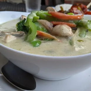 Veggie green curry. A winner