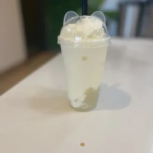 Pina colada slush with lychee jelly. . . Ah-mazing!