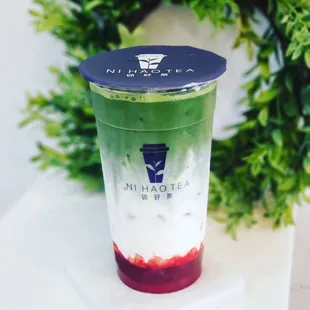 Strawberry Matcha Latte