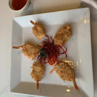 Coconut shrimp appetizer