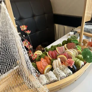 Love Boat for two . All sashimi! YUM!