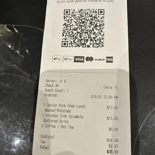 A good value meal...great service and delicious food.