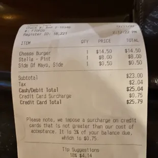 50 cents extra for mayo on your burger!!!