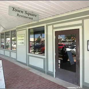 From the sidewalk outside.  There&apos;s only street parking.