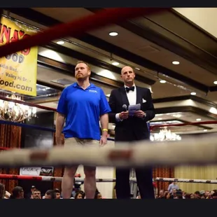 Sal and Brian getting ready for the first bout if the night!