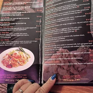 menu, pasta