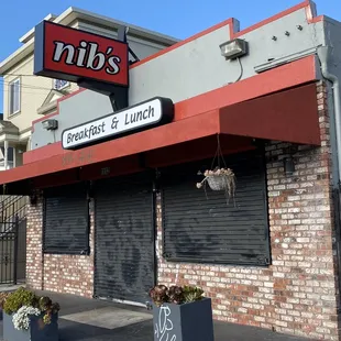 the front of the restaurant