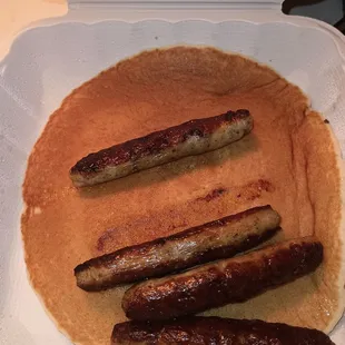 Side order of 1 pancake &amp; side sausages 01.30.24