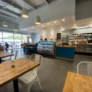 the interior of a coffee shop