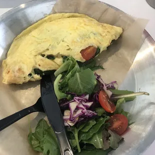 Spinach and Tomato Omelet