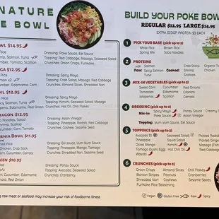 Poke menu